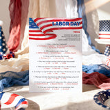 Labor Day Trivia Quiz Printable with Answers
