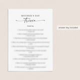 Printable Mother's Day Trivia Quiz with Answer Key