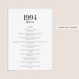 1994 Fun Facts Quiz with Answers Printable