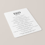 1969 Fun Facts Quiz with Answers Printable