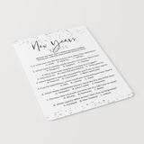 New Year Trivia with Answer Key Printable