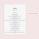 1984 Quiz and Answers Printable