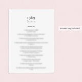 1969 Quiz and Answers Printable