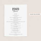 1989 Fun Facts Quiz with Answers Printable