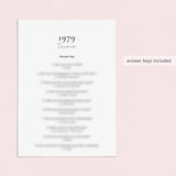 Born in 1979 Birthday Games for Her Printable
