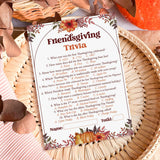 Friendsgiving Trivia Questions and Answers Printable