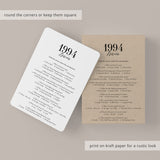 1994 Fun Facts Quiz with Answers Printable