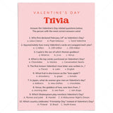 Pink and Red Valentines Trivia Game with Answers by LittleSizzle
