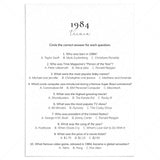 1984 Quiz and Answers Printable by LittleSizzle