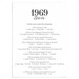 1969 Fun Facts Quiz with Answers Printable by LittleSizzle