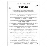 New Year's Eve Trivia Questions and Answers Printable by LittleSizzle