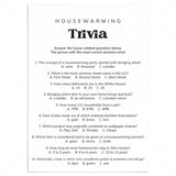 Printable Housewarming Party Trivia Questions and Answers by LittleSizzle