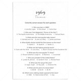 1969 Quiz and Answers Printable by LittleSizzle
