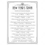 Art Deco New Year's Eve Trivia Quiz with Answers Printable by LittleSizzle