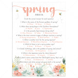 Spring Trivia Questions and Answers Printable by LittleSizzle