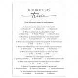 Printable Mother's Day Trivia Quiz with Answer Key by LittleSizzle