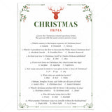 Christmas Trivia Questions and Answers Printable by LittleSizzle