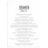 1989 Fun Facts Quiz with Answers Printable by LittleSizzle