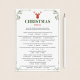 Christmas Trivia Questions and Answers Printable by LittleSizzle