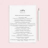 1984 Quiz and Answers Printable by LittleSizzle