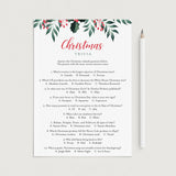 Printable Multiple Choice Christmas Quiz with Answer Key by LittleSizzle