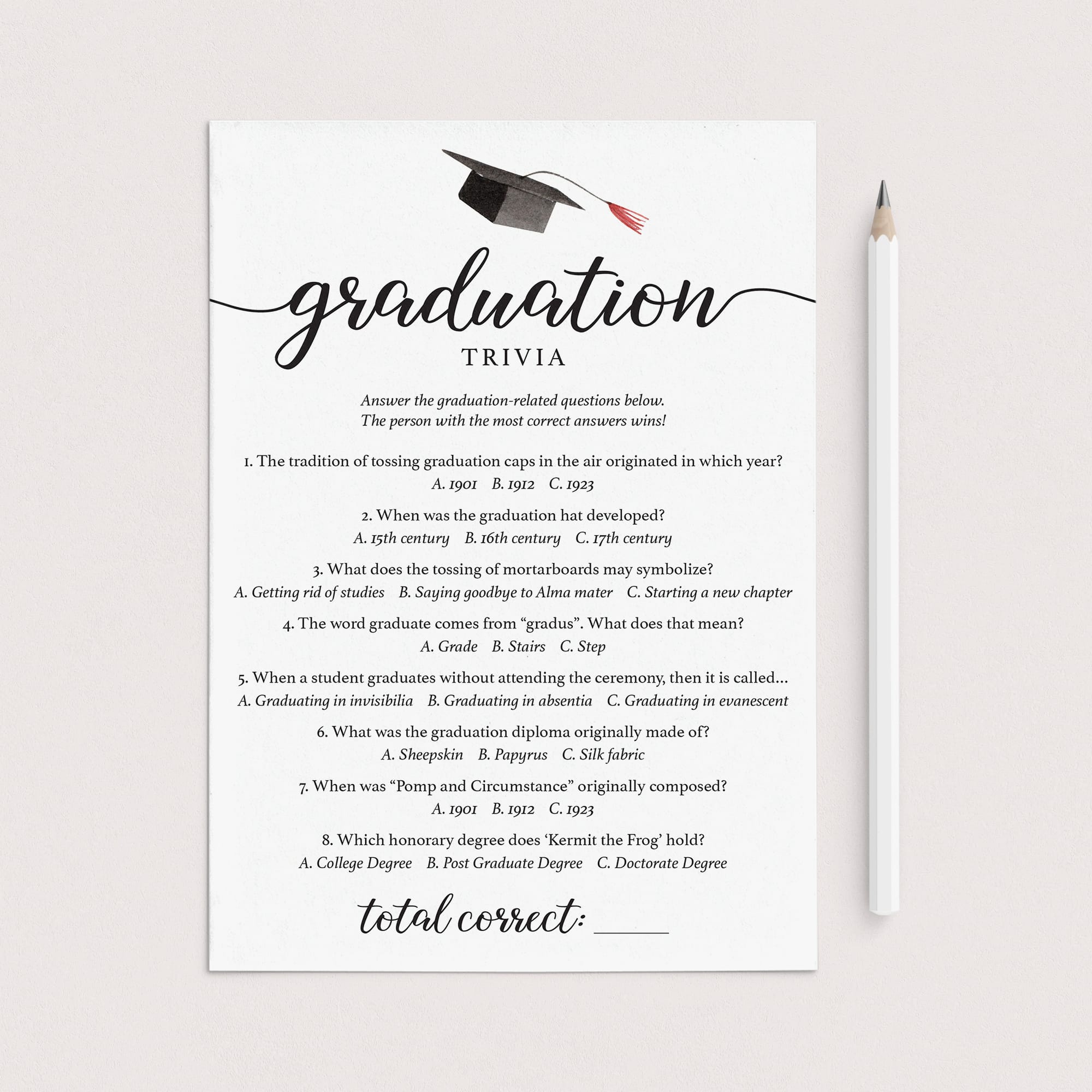 Graduation Trivia Questions and Answers by LittleSizzle