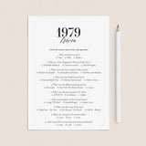 1979 Fun Facts Quiz with Answers Printable by LittleSizzle