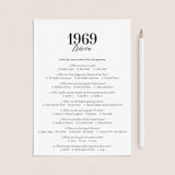 1969 Fun Facts Quiz with Answers Printable by LittleSizzle