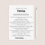 Trivia Questions for Graduation Party with Answers PDF Printable by LittleSizzle