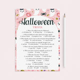 Ghostly Halloween Trivia Game for Girls Printable by LittleSizzle