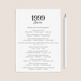 1999 Fun Facts Quiz with Answers Printable by LittleSizzle
