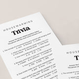 Printable Housewarming Party Trivia Questions and Answers