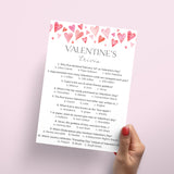 Pink Heart Valentines Day Games Printable