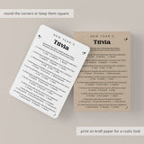 New Year's Eve Trivia Questions and Answers Printable