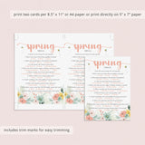 Spring Themed Games Bundle Printable
