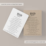 1959 Fun Facts Quiz with Answers Printable