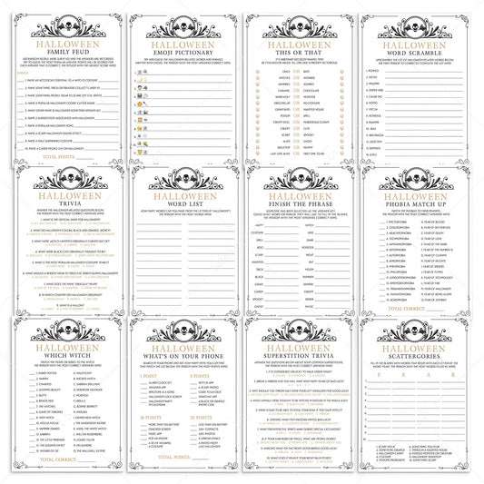 12 Halloween Party Games Adults Printable by LittleSizzle