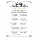 Match That Phobia Halloween Quiz with Answers Printable by LittleSizzle