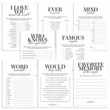 Wedding Anniversary Party Games Bundle Printable