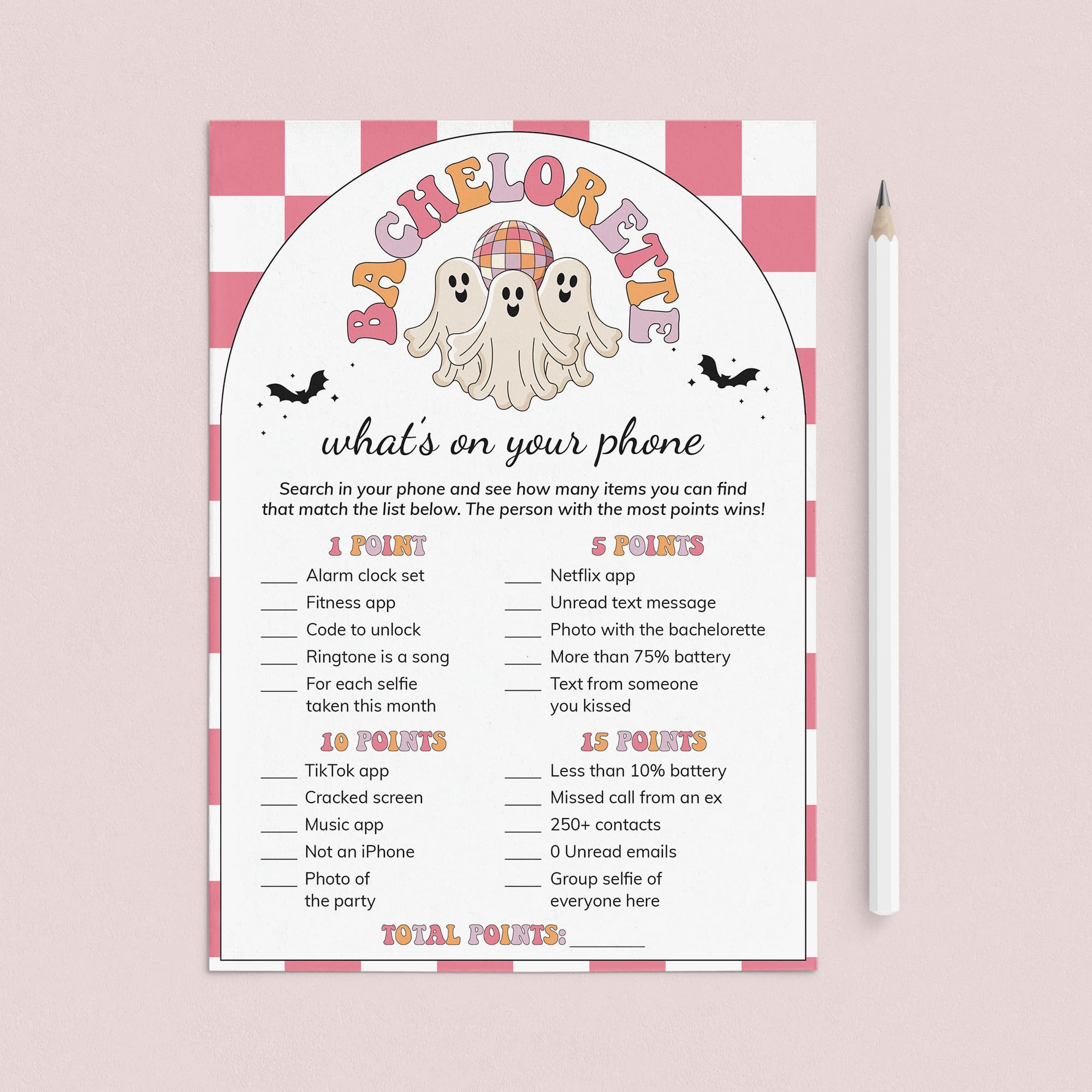 Boo Crew Bach Party Game What's On Your Phone by LittleSizzle