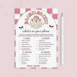 Boo Crew Bach Party Game What's On Your Phone by LittleSizzle