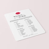 Printable Girls Night In Whats In Your Purse Game