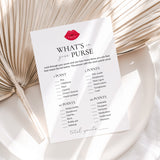 Printable Girls Night In Whats In Your Purse Game