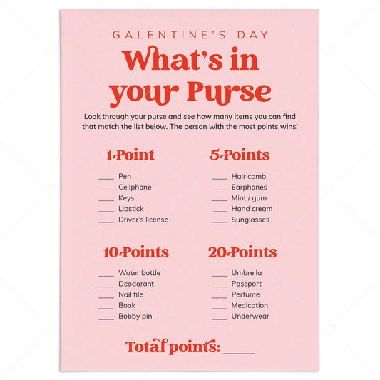 Galentine's Day Activity What's In Your Purse by LittleSizzle