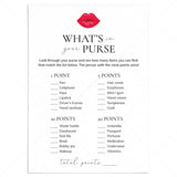Printable Girls Night In Whats In Your Purse Game by LittleSizzle