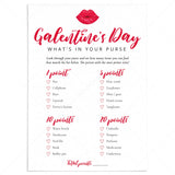 What's In Your Purse Game for Galentine's Day Printable by LittleSizzle