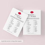 Printable Girls Night In Whats In Your Purse Game