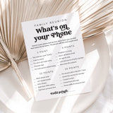 Family Reunion Game Whats On Your Phone Activity Printable