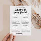Graduation Party Game What's On Your Phone Printable