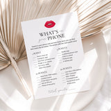 Whats On Your Phone Ladies Night Game Printable